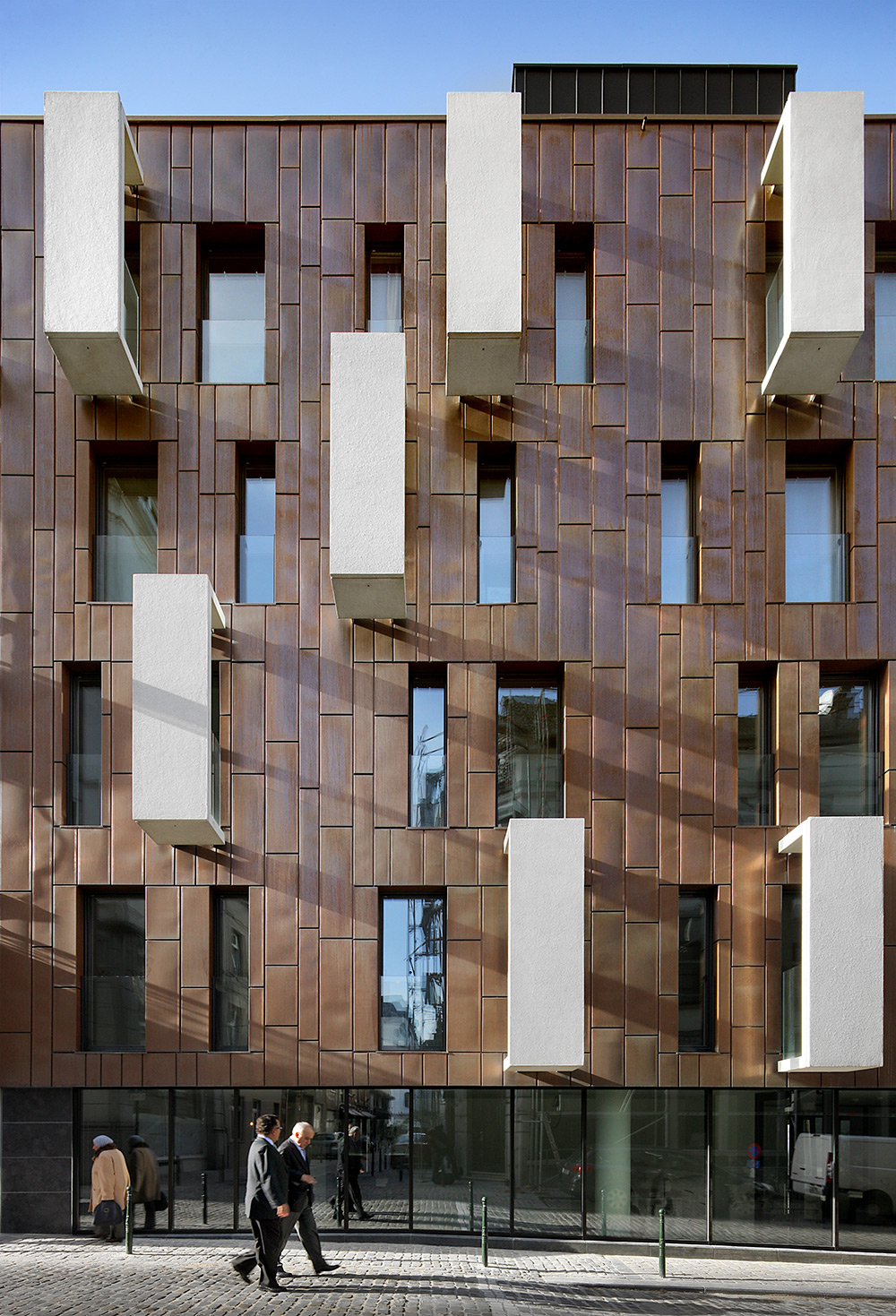 Conix RDBM’s Pépin development, a 4290 sqm office, gallery and apartment building. Photo: F Dujardin