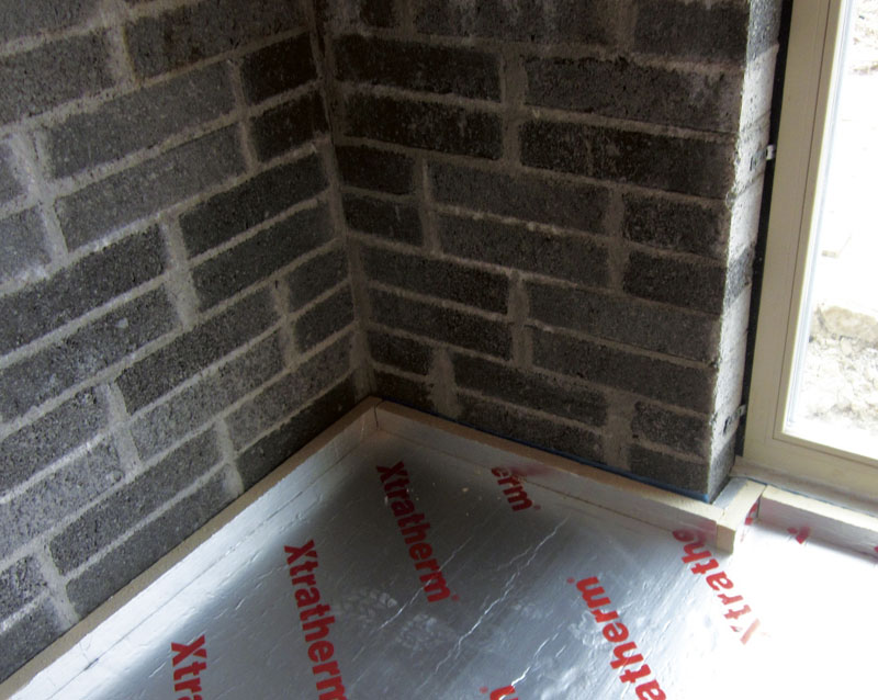 new concrete floors were insulated with Xtratherm insulation with careful perimeter detailing Sligo 7