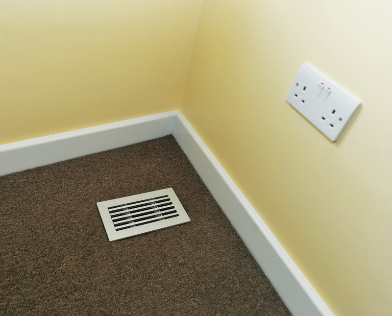 A Genvex Combi 185 MVHR system provides ventilation, connected to an underground labyrinth A Genvex Combi 185 MVHR system provides ventilation, connected to an underground labyrinth