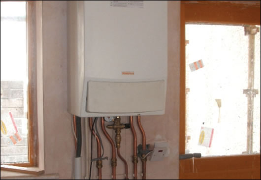 A high efficiency condensing gas boiler A high efficiency condensing gas boiler