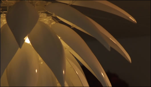 Newbridge Silver Elegant, yet energy efficient, lighting in use in Newbridge Silverware's restaurant