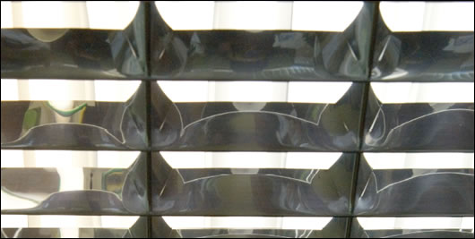 Ceiling Lighting High frequency, and thus more energy efficient lights embedded in a corridor ceiling