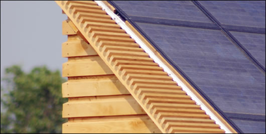 Carbon Neutral PV solar panels for generating electricity are a key part of the Lighthouse's claim to carbon neutrality