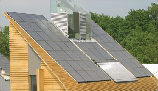 Sloped Roof The sloped roof allows for maximum exposure to sunlight for the Kingspan estimate that this will be greatly reduced in future as the technology develops