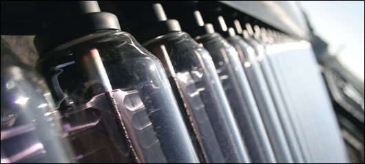 An evacuated tube solar thermal array An evacuated tube solar thermal array