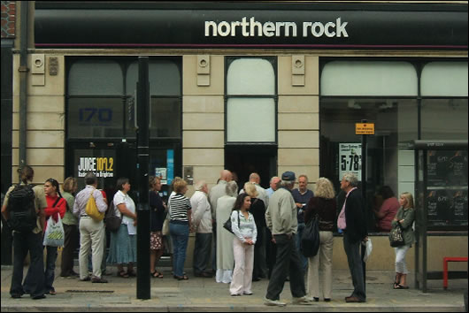 Northern Rock It is possible that if Irish banks get into financial difficulties and are unable to attract investors, then we could see a similar situation to Northern Rock occurring, with the prospect of runs on Irish banks very real