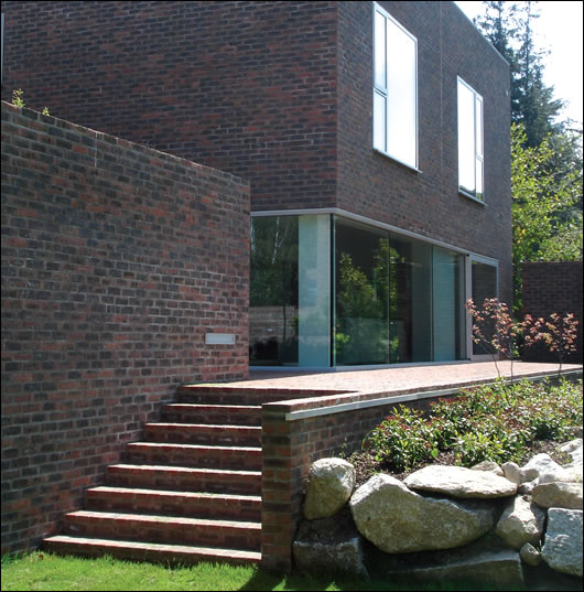 The extensively brick clad exteriors of the Killiney houses make extensive use of brickwork The extensively brick clad exteriors of the Killiney houses make extensive use of brickwork