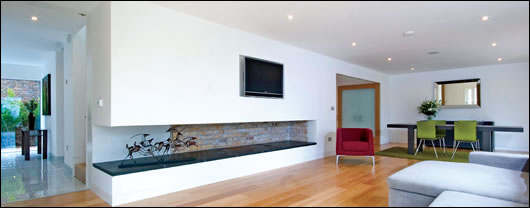 Open plan living spaces provide a comfortable modern home Open plan living spaces provide a comfortable modern home