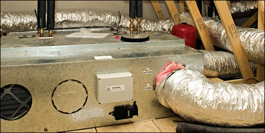 heat recovery ventilation systems, supplied by Nutech Renewables, installed in the attic of every house heat recovery ventilation systems, supplied by Nutech Renewables, installed in the attic of every house
