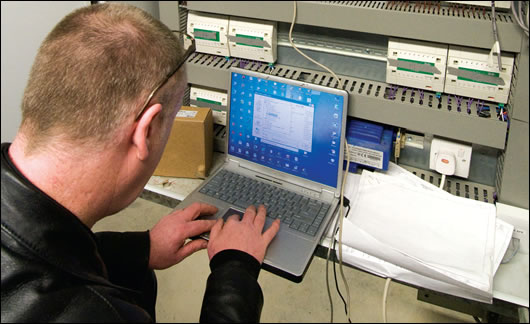 Niall Leonard of TR Controls programming the crucially important controls system Niall Leonard of TR Controls programming the crucially important controls system