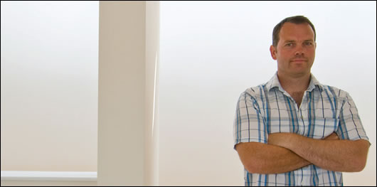 Builder and owner Bryck Robin at home and satisfied with the completed project Builder and owner Bryck Robin at home and satisfied with the completed project