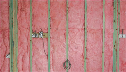 the timber stud walls are packed with mineral wool the timber stud walls are packed with mineral wool