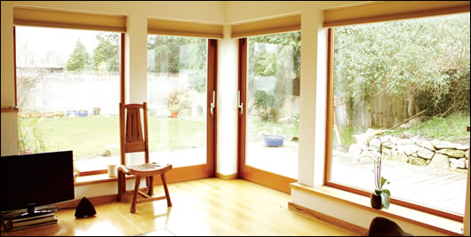 The extension achieves perfect solar orientation, and there is plenty of glazing to take full advantage The extension achieves perfect solar orientation, and there is plenty of glazing to take full advantage