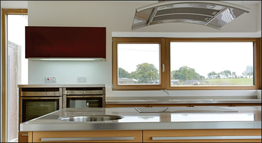 The Cucine Lube kitchen from Collier Kitchen Supplies was chosen because Lube uses only certified ecological panels in their cabinets and have a zero waste policy The Cucine Lube kitchen from Collier Kitchen Supplies was chosen because Lube uses only certified ecological panels in their cabinets and have a zero waste policy