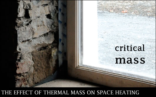 Thermal mass can significantly influence a building’s space heating requirement – in some cases the effect is to increase it, and in others to reduce it. Leading energy consultant Ciaran King of Emerald Energy explains how this occurs, and by describing an assessment of the topic, provides some rules of thumb regarding when thermal mass may be beneficial, and when it may be detrimental. Thermal mass can significantly influence a building’s space heating requirement – in some cases the effect is to increase it, and in others to reduce it. Leading energy consultant Ciaran King of Emerald Energy explains how this occurs, and by describing an assessment of the topic, provides some rules of thumb regarding when thermal mass may be beneficial, and when it may be detrimental.