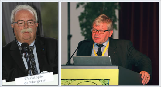 (left) Total chief executive Christophe de Margerie; (right) Kjell Aleklett, co-founder, along with Colin Campbell, of ASPO, the Association for the Study of Peak Oil (left) Total chief executive Christophe de Margerie; (right) Kjell Aleklett, co-founder, along with Colin Campbell, of ASPO, the Association for the Study of Peak Oil