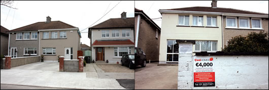 Such is the contrast between the newly insulated and rendered house, it’s little wonder that Cosi Homes were soon able to encourage a neighbour on the road to follow suit; and effective on-site advertising may encourage other neighbours and passers-by Such is the contrast between the newly insulated and rendered house, it’s little wonder that Cosi Homes were soon able to encourage a neighbour on the road to follow suit; and effective on-site advertising may encourage other neighbours and passers-by