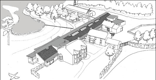 a bird's eye perspective of the visitor centre a bird's eye perspective of the visitor centre