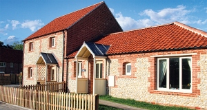 Passive fishermen's cottages on Norfolk coast